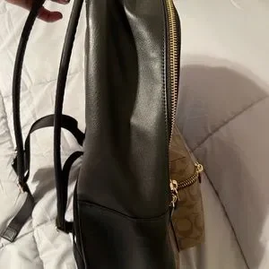 Coach | Bags | Nwot Coach Backpack Leather Black And Canvas  display picture 1